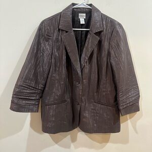 Chico's Dark Brown-Gray Blazer
